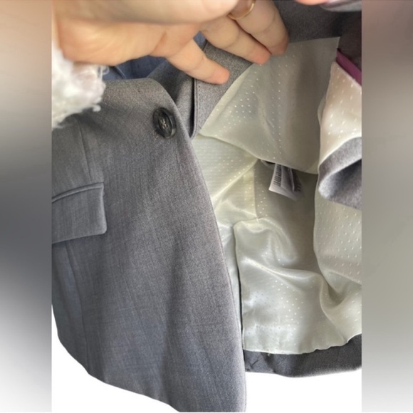 BANANA REPUBLIC Grey Wool Career Office Blazer Size 14 - Picture 2 of 8